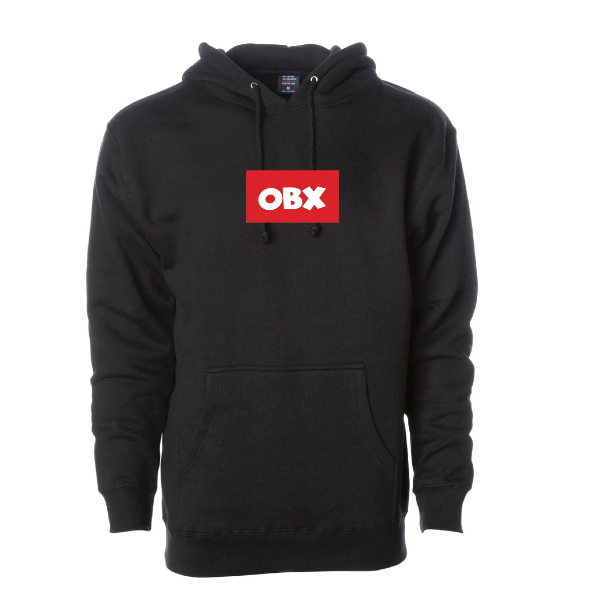 OBX Hoodies - 10oz - Black - Red Box Logo