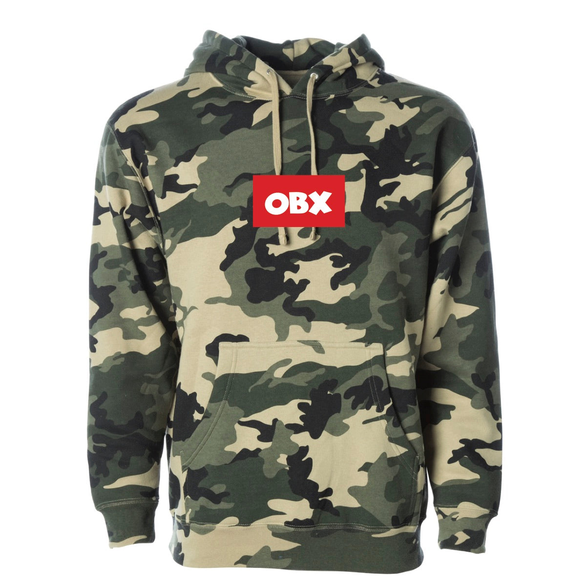 OBX Hoodies - 10oz - Army Camo - Red Box
