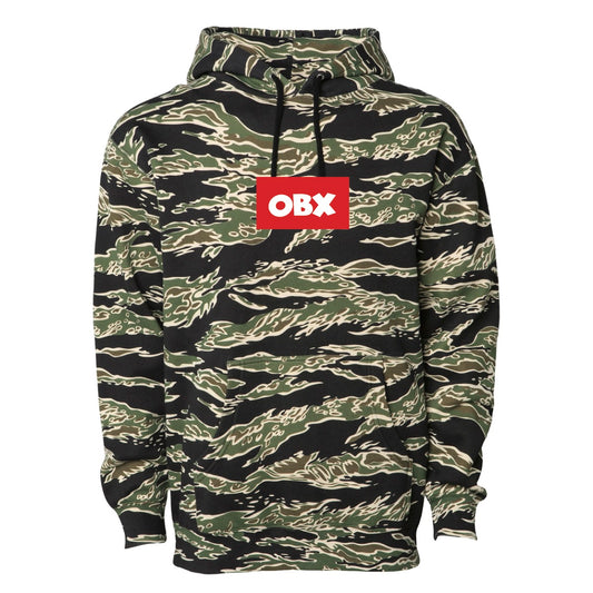 OBX Hoodies - 10oz - Tiger Camo - Red Box